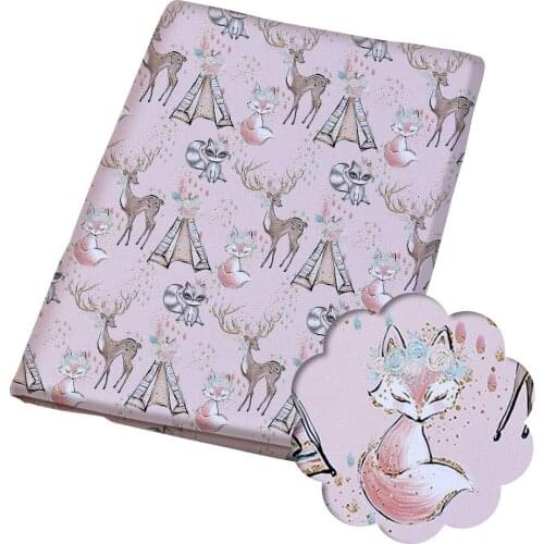 50*140CM Cartoons pattern Polyester cotton Fabric Patchwor Printed for Tissue Kids Home Textile for Sewing Doll Dress Curtain