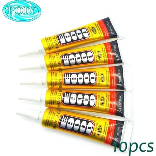 10PCS 15mL E8000 Clear Adhesive Sealant Glue For DIY Diamond Clothes Shoes Paste Jewelry Craft Phone Border Glue