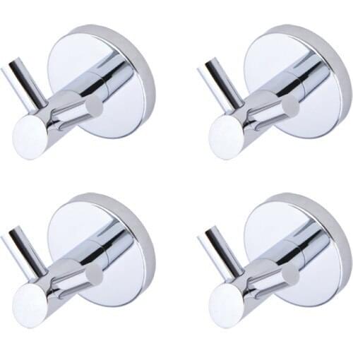 Ahlez Astra Dual Bathrobe Robe Hook 4 Pcs