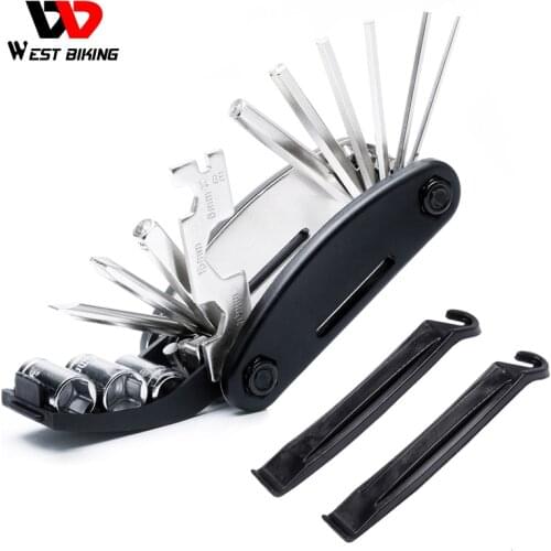 WEST BIKING Bicycle Multi Repair Tire Pry Bar MTB Spoke Wrench Screwdriver Cycling Tire Repair Maintenance Bicycle Bike Tools