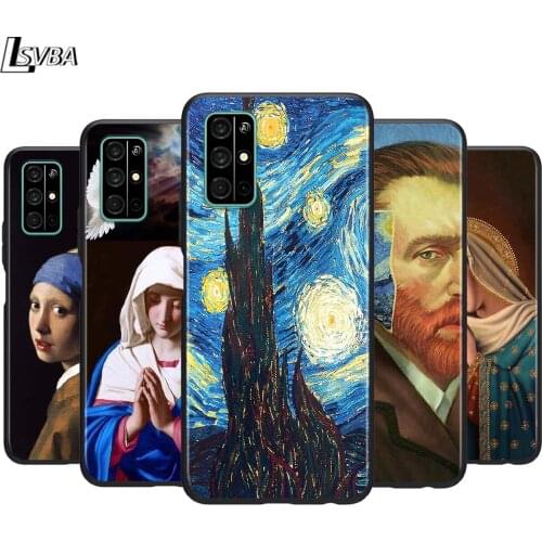 Oil Painting Virgin Mary for Huawei Honor 30 20S 20 10i 9S 9A 9C 9X 8X 10 9 Lite 8A 7C 7A Pro Phone Case Black Cover