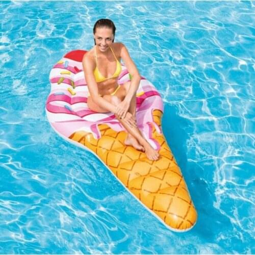 Fun Shaped Ice Cream Figured Summer Inflatable Swimming Pool Water Hammock Air Mattresses Cushion Beach Sports Lounger
