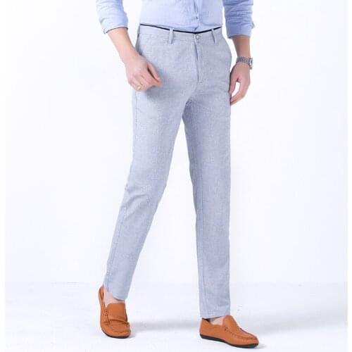 MRMT 2021 Brand Mens Trousers Thin Casual Trousers Straight Tube Pants for Male Solid Color Young Long Trousers