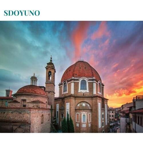 SDOYUNO 60x75cm Paint By Numbers Kits Landscape DIY Painting By Numbers On Canvas Frameless Handpaint Digital Home Decor Picture