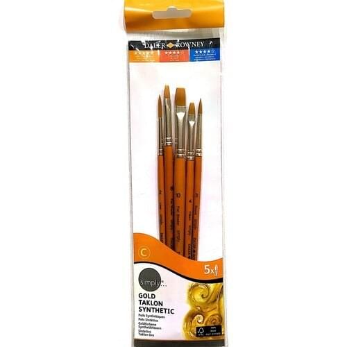 Daler Rowney Brush Set 5Li Set1 216920500 Art paint brush painting canvas acrylic team number