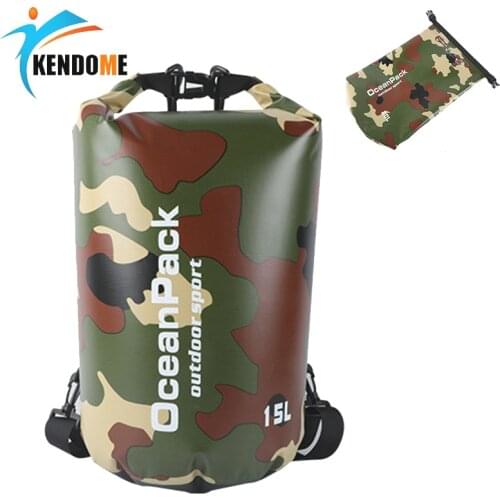 Beach bag for Phone Waterproof Case Large Capacity PVC Bag High Quality Camouflage Swimming Sea Bag for Trekking Tourism X020