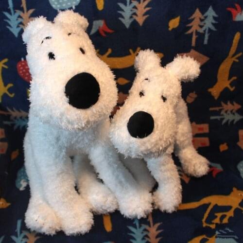 The Adventures of Tintin Snowy Dog Plush Toy White Dogs Soft Stuffed Animals Boys Girls Kids Toys for Children