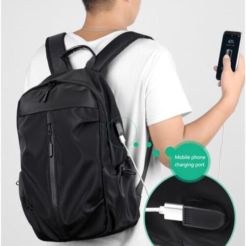 Mens fashion backpack Oxford laptop backpack USB charging hiking bag fishing outdoor travel backpack sports chest bag female