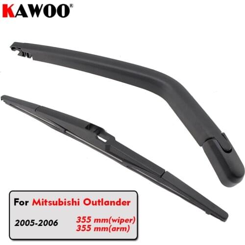 KAWOO Car Rear Wiper Blade Blades Back Window Wipers Arm For Mitsubishi Outlander Hatchback (2005-2006) 355mm Car Accessories