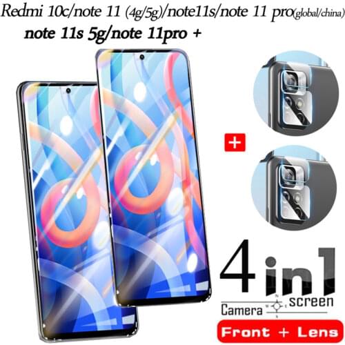 9D Pelicula Redmi Note 10 S Screen Protector + Camera Lens Film Note10 5G/10 Pro Protective Glass on Xiaomi Redmi Note-10S 10-5G