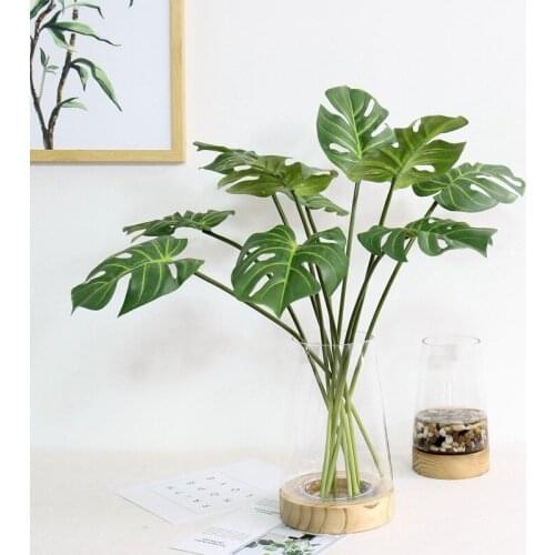 Tropical Artificial Plants Plastic Leaves for Decoration Floor Turtle Leaf Garden Bonsai Indoor Nordic Tree Branches Ornaments