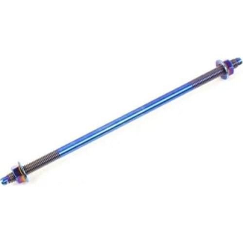 M10/12mm Medium Axle Lengthened Stainless Steel Titanium-fired Front Wheel Axle Core Motorcycle Electric Vehicle Modified parts