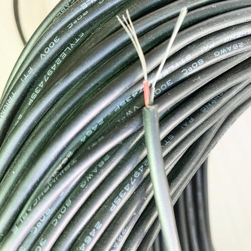 50 Meters UL2464 26AWG 2 core 3core 4 core 5 core Tinned Copper Cable Signal Wire 26# Tin Plated Copper Wire Free Shipping