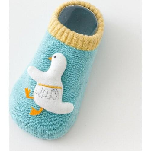 Spring Autumn Winter Thicken Cotton Low Cut Ankle Baby Boys GirlsSocks Rubber Slip-resistant Floor Sock Infant Kids Socks Shoes