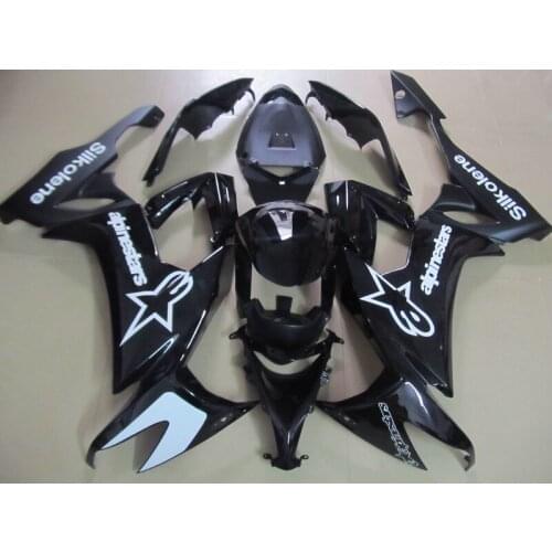 Custom painted Fairing kits for Kawasaki ZX10R 2008 2009 black NINJA ZX10R 08 09 ABS aftermarket motorcycle fairings bodywork
