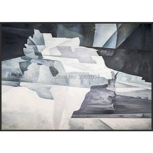 100Hand painted Abstract Style Black and White Oil Painting on Canvas For Home Decorative Handmade Oil Canvas Painting Wall Art