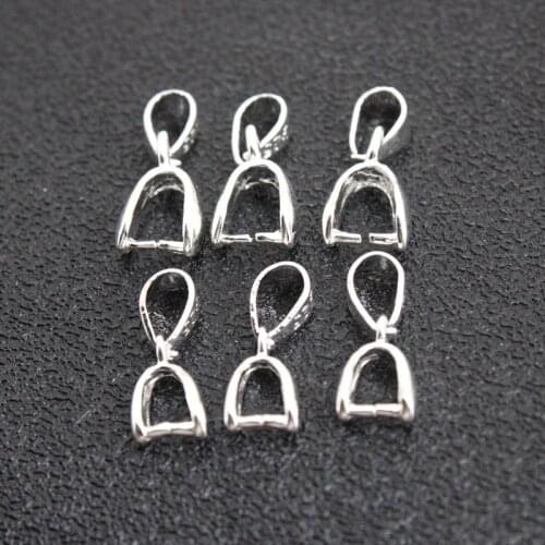 20pcs/lot 925 Stering Silver Pendants Clasps Clips Bails Connectors for Jewelry Making Finding Necklace Accessories Supplies