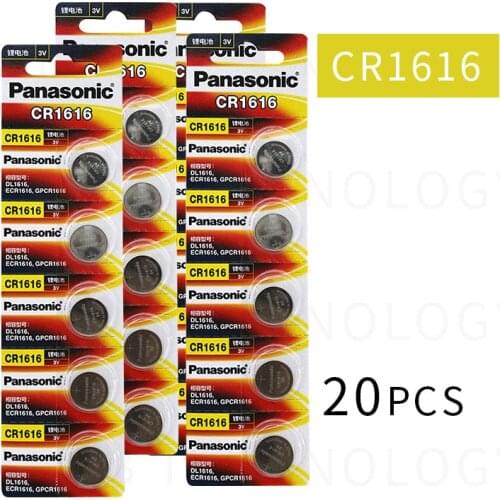 20x Panasonic CR1616 Button Cell Coin Batteries CR1616 Car Remote Control Electric Alarm 3V Lithium Battery