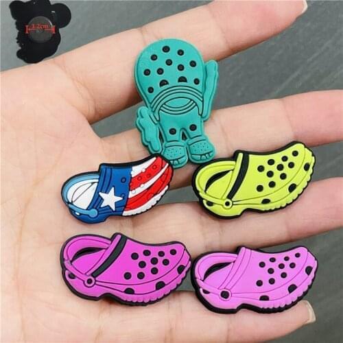 5PCS PVC Cute Cartoon Fridge Magnets Sandals Shoes Refrigerator Magnetic Sticker Kitchen Decoration Photo Wall Sticker Kids Gift