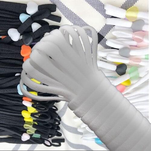 50M 3MM/5MM Black Elastic Band Cord For DIY Face Mask Ear Cord Belt Mouth Mask Rubber String Rope Clothing Craft Accessory