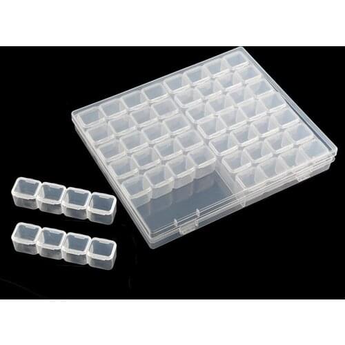 56/28/64 Grid 5d Diamond Painting Accessories Storage Box Diamond Painting Drill Storage Box Transparent Container For