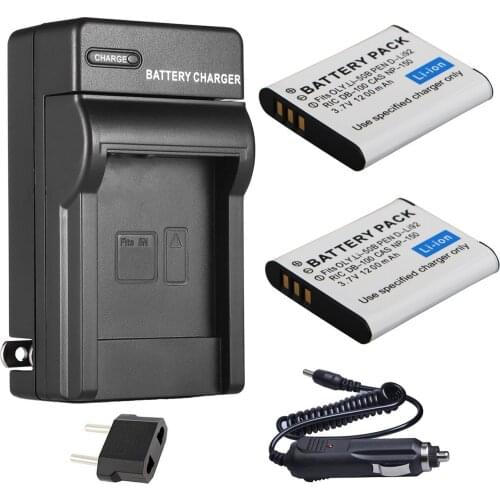 Battery 2-Pack + Charger for Olympus SZ-10,SZ-11,SZ-12,SZ-14,SZ-15,SZ-16 iHS,SZ-20,SZ-30MR,SZ-31MR,SH-21,SH-25MR Digital Camera