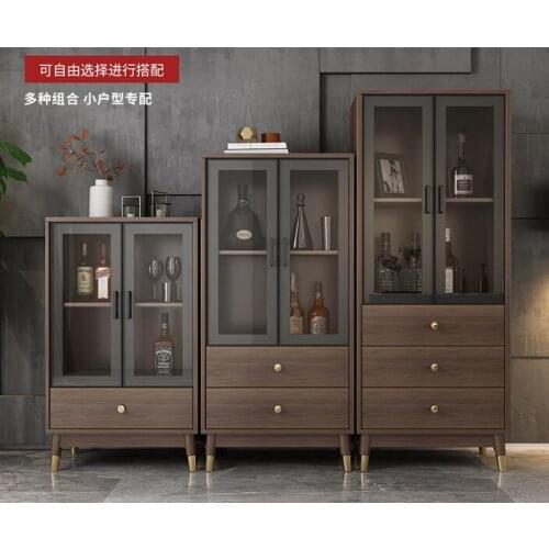 Glass door side cabinet small wine cabinet modern living room one wall shoe cabinet storage cabinet