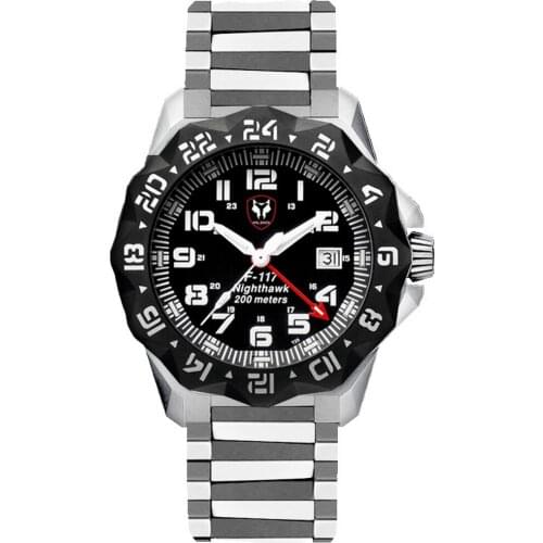 Hnlgnox Mens Diver Watches Pilot Tritium Watch T25 Luminous Military Diving 20Bar Waterproof Quartz Wristwatch Chronograph Bezel