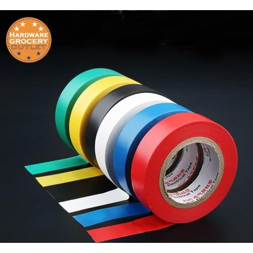 Electrical Tape Insulation Adhesive Tape. 80 degree High Temperature Waterproof Tape 6 Colors 17mmx15m/pc. 3pcs