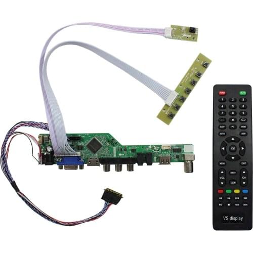 HD-MI VGA AV USB RF LCD Board Work for LVDS Interface LCD Screen Compatible Work With 12.1inch 1024X768 HT121X02-001