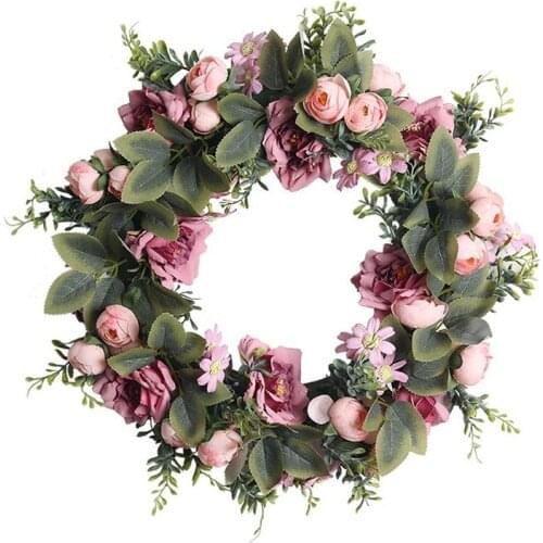 45cm Artificial Eucalyptus Wreath Decoration Venue Layout Props Wreath Grass Ring Decoration Door Knocker Pendant