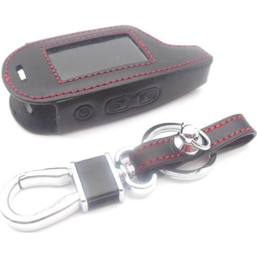 DXL3000 Leather Case Keychain for PANDORA LCD D073 DXL 3100/3170/3300 i-mod Alarm System Remote Control Cover