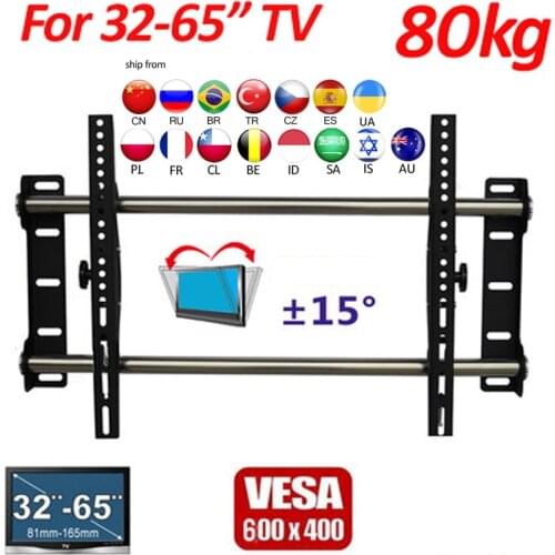 Super-quality stainless vesa 600x400 tv bracket 32-65 tilt up down lcd wall mount tv bracket shelf support tv lift mechaniSM