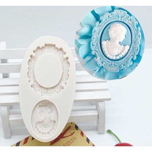 Luyou 1pc Avatar And Frame Silicone Resin Cake Molds Fondant Cake Decoration ToolsPastry Kitchen Baking Accessories FM036