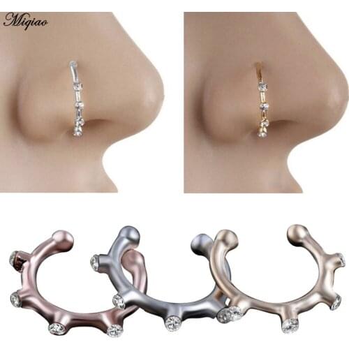 Miqiao 2pcs Hot Sale Stainless Steel C-shaped Nose Ring Exquisite Body Piercing Jewelry