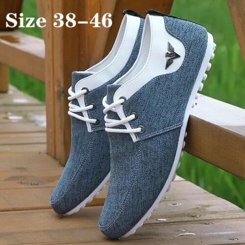 Autumn Moccasin Shoes Mens Canvas Driving Casual Sports Shoes Comfortable and Light Breathable Linen Driving Shoes