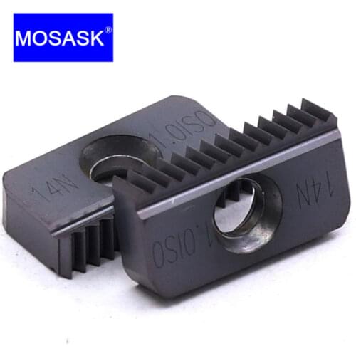 MOSASK 10PCS 14 Internal External ISO Thread ZM856 Stainless Steel CNC Lathe Machining Threaded Milling Carbide Inserts
