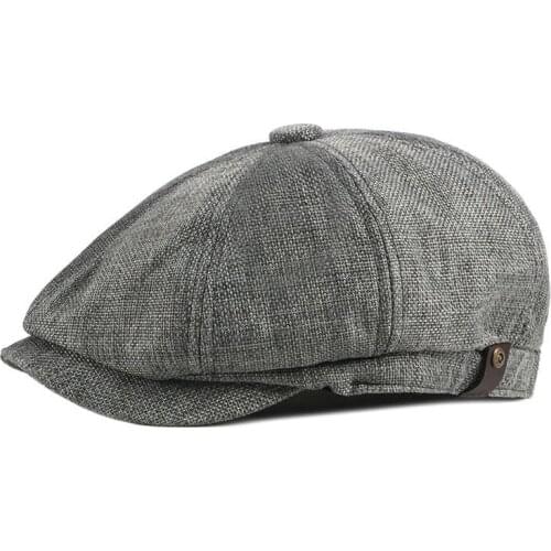 2021 NEW Newsboy Cap Men Spring Summer Octagonal Hat For Male British Herringbone Flat Caps Retro Eight blade Hats Breathable