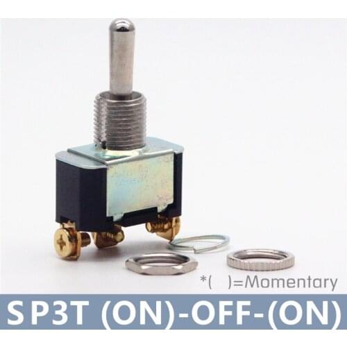 Toowei T600 series Toggle switch/T6015W 3 pins (ON)-OFF-(ON) momentary switch 10A 250V 15A 125V