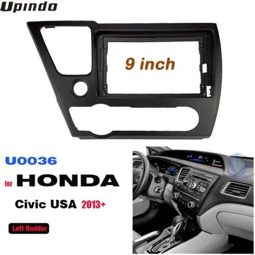 2 Din 9 Inch Car Radio Installation DVD GPS Mp5 ABS PC Plastic Fascia Plane Frame For HONDA Civic USA 2013+ Dash Kit