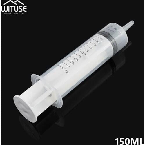 150ml Reusable Plastic Syringe Hydroponics Plastic Syringe For Lipgloss Nutrient Sterile Health Measuring Syringe Cat Feed Tools