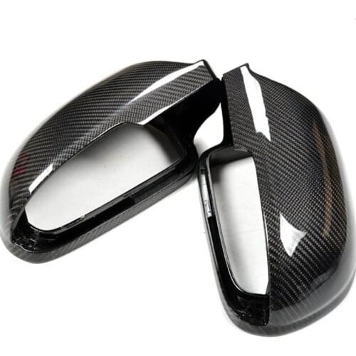 New Carbon Fiber Car Side Door View Mirrors Replacment Cover For Skoda Octavia 2007-2011