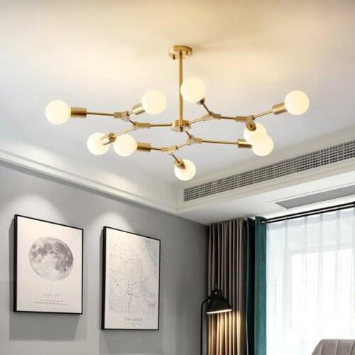 Nordic led stone chandelier hanging lamp deco chambre commercial lighting chandelier bedroom dining room