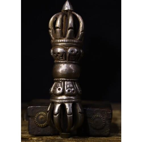 Tibetan Tantric Buddhism handmade Small Dharma artifact ,Old Tibet Tiantie Vajra Pestle From Tibet