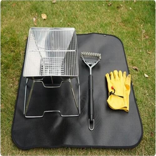 Outdoor Camping Silicone Fireproof Cloth Heat Insulation Pad Flame Retardant Cloth High Temperature Fire Supplies