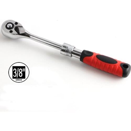 3/8" 72 Teeth CR-V Universal Socket Ratchet Wrench Quick Scalable Socket Spanner Car Repair Hand Tool