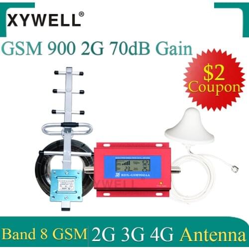 GSM Cellular amplifier 900mhz 3G Celular MOBILE PHONE Signal Repeater Booster 2G 3G 900MHz UMTS GSM Amplifier+Yagi Antenna