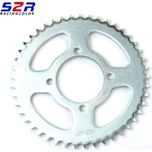 S2R Motorcycle Rear Sprocket Driven 45T for YAMAHA YBR125 YBR YB 125 CRUX 100 Original Bick Parts 44 45 Teeth Sprockets Drive