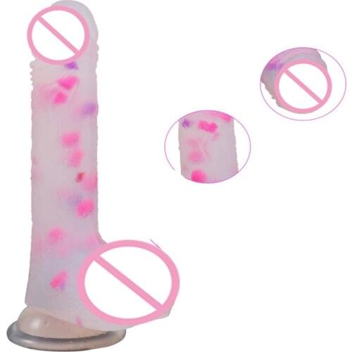 Female Silicone Multi-Point Massage Stick Jelly Penis Sex Toy for Women Manual Adaptive Dildos Sex Product for Adult Masturbator
