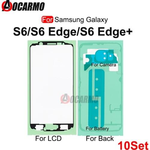 10PCS Front Frame Lcd Screen Waterproof Sticker For Samsung Galaxy S6 Edge Plus S6 Edge+ Back Cover Adhesive Glue Replacement